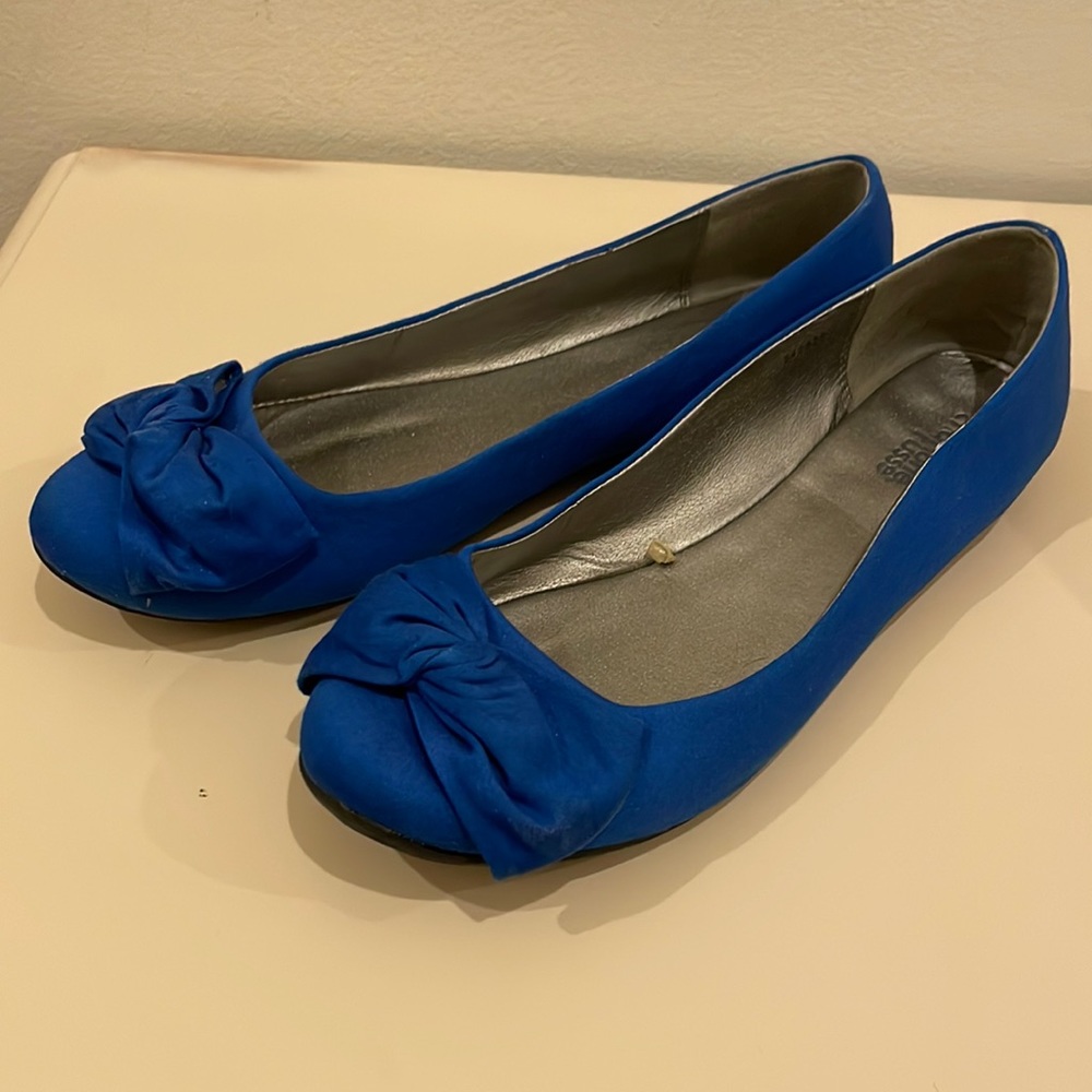 Royal Blue Flats with Bow